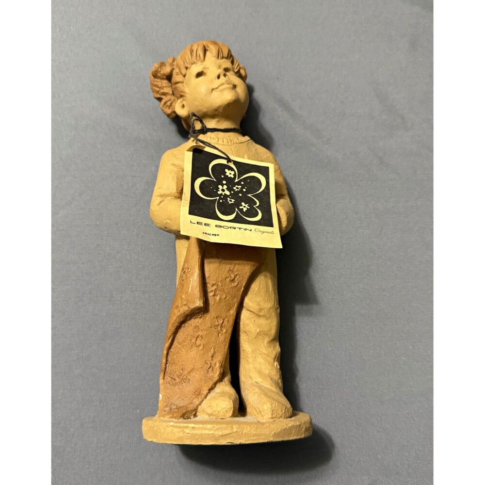 Lee Bortin Originals Clay Girl Figurine "She Lights Up Our Lives" 9" R.5-74